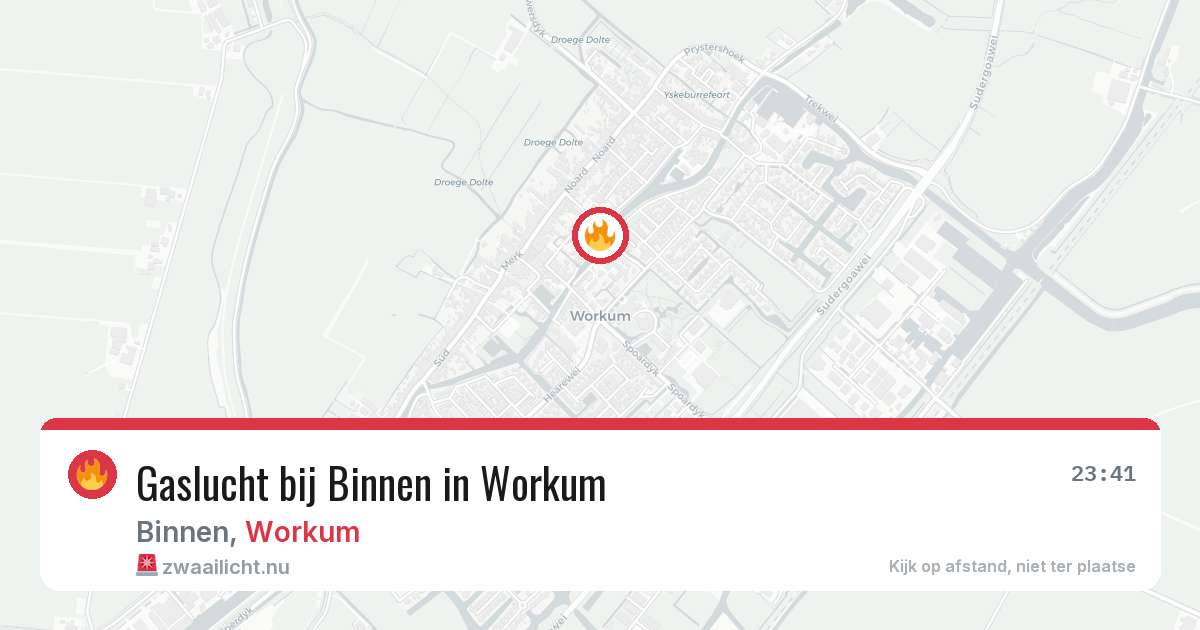 Gaslucht bij Binnen in Workum — 5 jun 2026