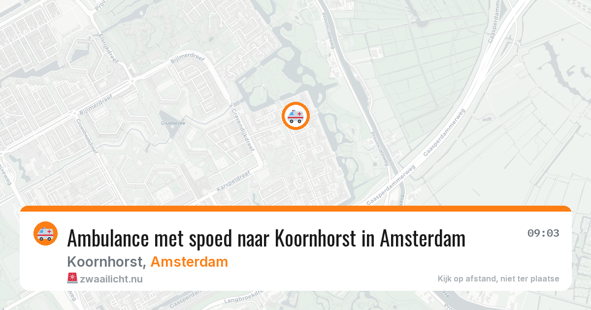 Ambulance met spoed naar Koornhorst in Amsterdam — 21 mrt 2026