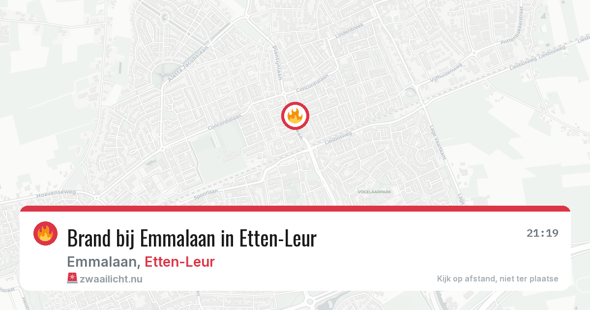 Brand bij Emmalaan in Etten-Leur — 19 jul 2026