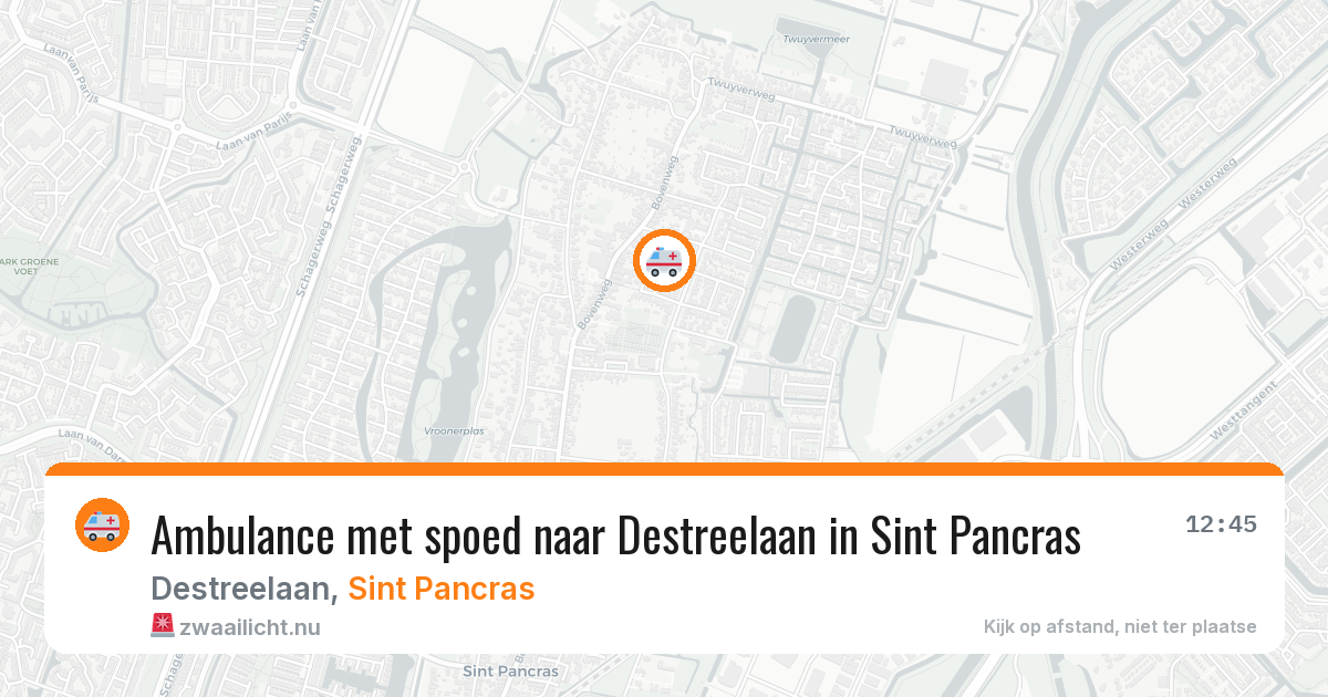 Ambulance met spoed naar Destreelaan in Sint Pancras — 11 jul 2026