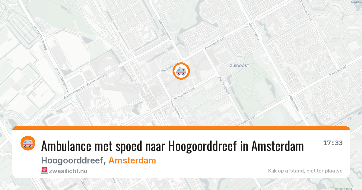 Ambulance met spoed naar Hoogoorddreef in Amsterdam — 11 jul 2026