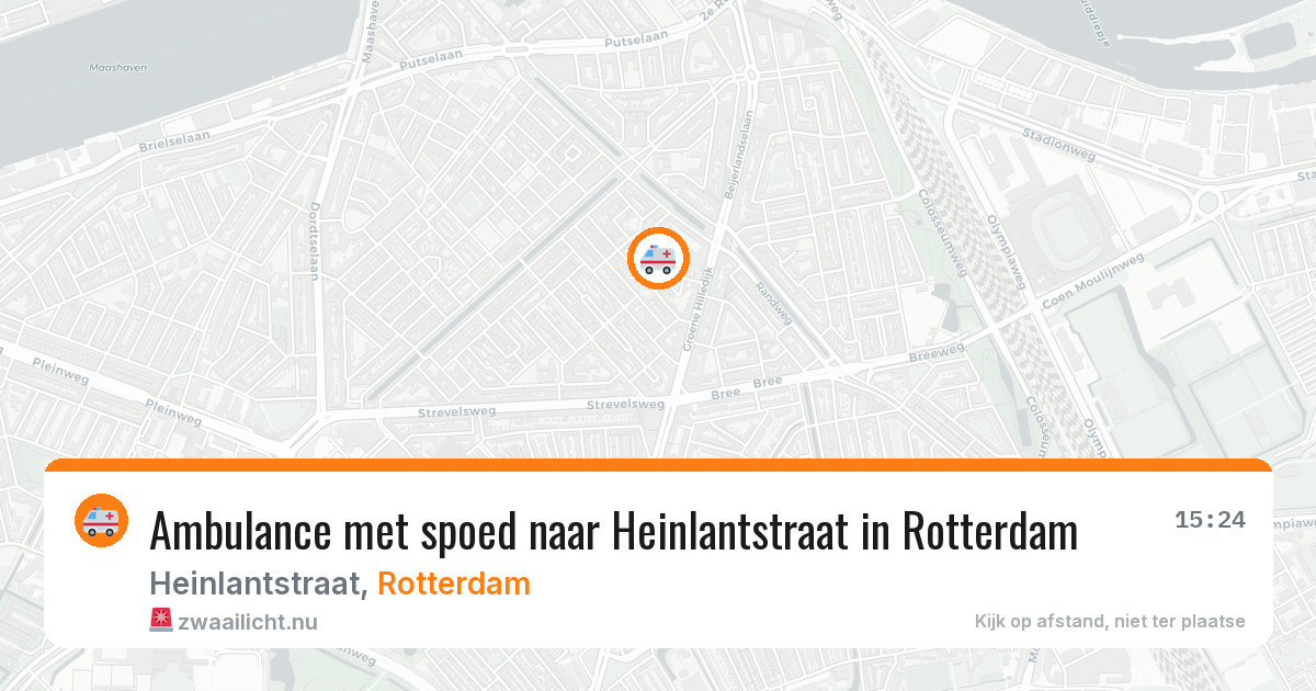 Ambulance met spoed naar Heinlantstraat in Rotterdam — 7 mei 2026