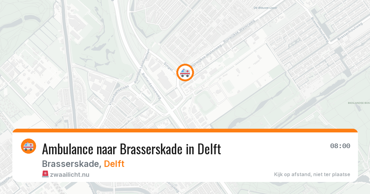 Ambulance naar Brasserskade in Delft — 18 mrt 2026