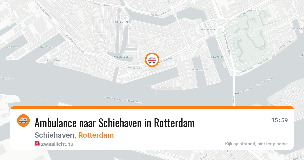 Ambulance naar Schiehaven in Rotterdam — 22 mei 2026