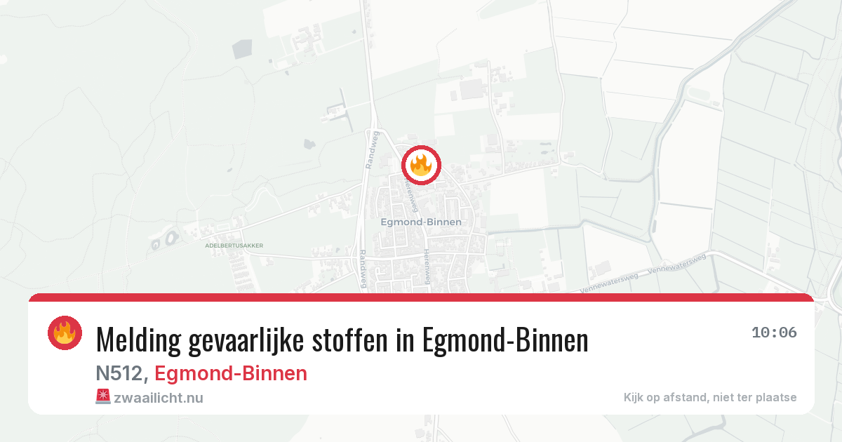 Melding gevaarlijke stoffen in Egmond-Binnen — 2 jul 2026