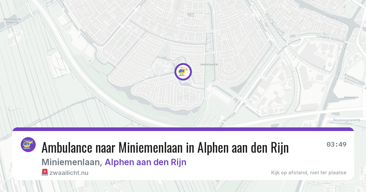 Ambulance naar Miniemenlaan in Alphen aan den Rijn — 10 mrt 2026