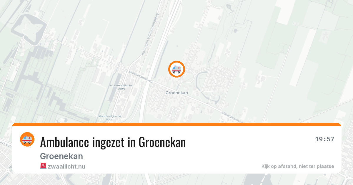 Ambulance ingezet in Groenekan — 20 apr 2026