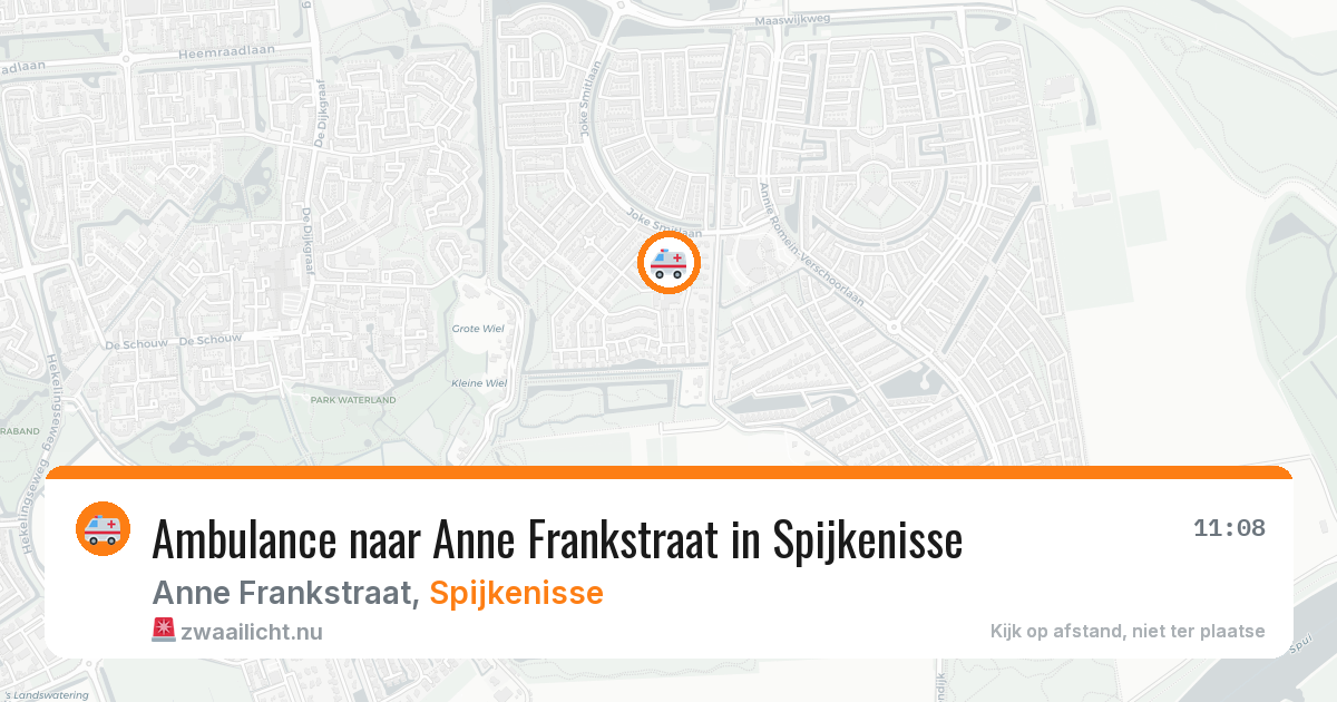 Ambulance naar Anne Frankstraat in Spijkenisse — 31 mei 2026