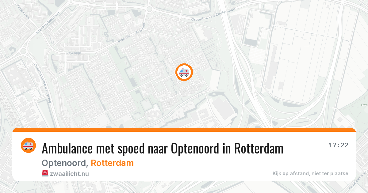 Ambulance met spoed naar Optenoord in Rotterdam — 21 jul 2026