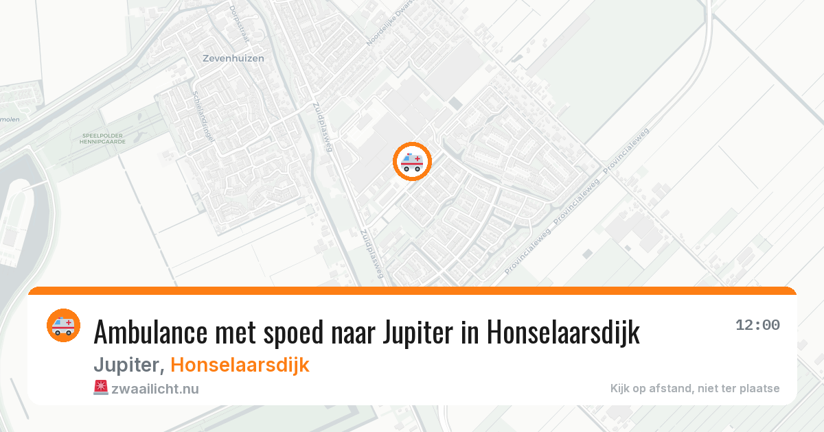 Ambulance met spoed naar Jupiter in Honselaarsdijk — 13 jul 2026