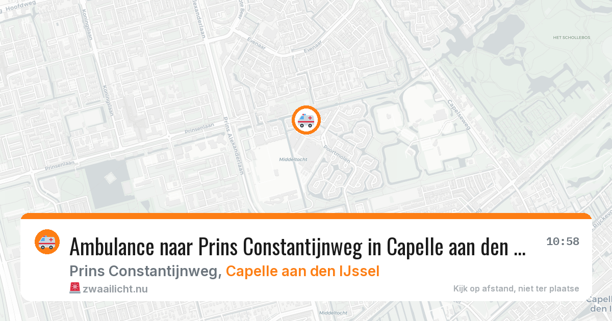 Ambulance naar Prins Constantijnweg in Capelle aan den IJssel — 25 mrt 2026
