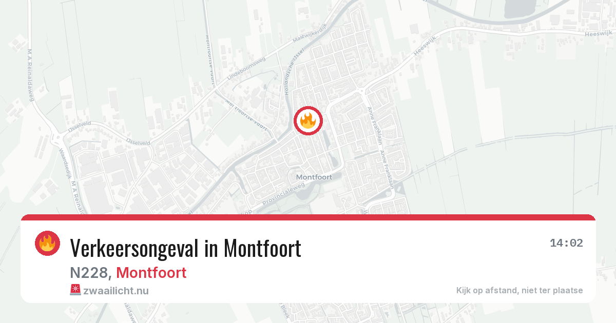 Verkeersongeval in Montfoort — 1 jun 2026