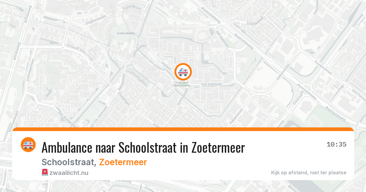 Ambulance naar Schoolstraat in Zoetermeer — 7 mei 2026