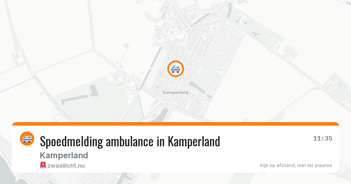 Spoedmelding ambulance in Kamperland — 13 mrt 2026