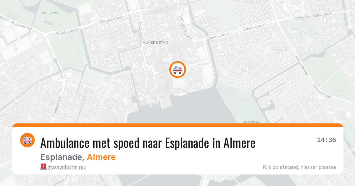 Ambulance met spoed naar Esplanade in Almere — 2 apr 2026
