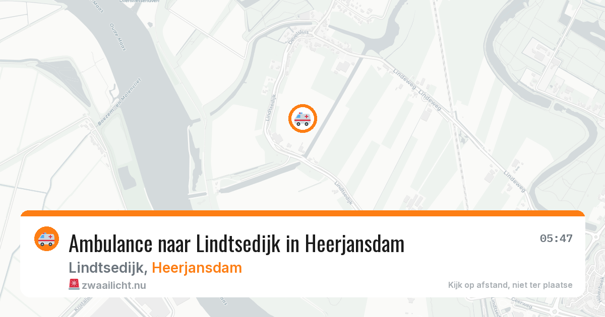 Ambulance naar Lindtsedijk in Heerjansdam — 29 mrt 2026