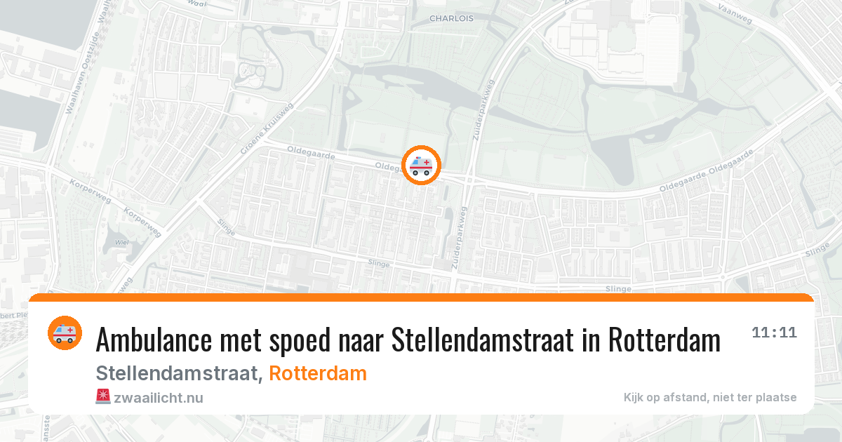 Ambulance met spoed naar Stellendamstraat in Rotterdam — 30 mrt 2026