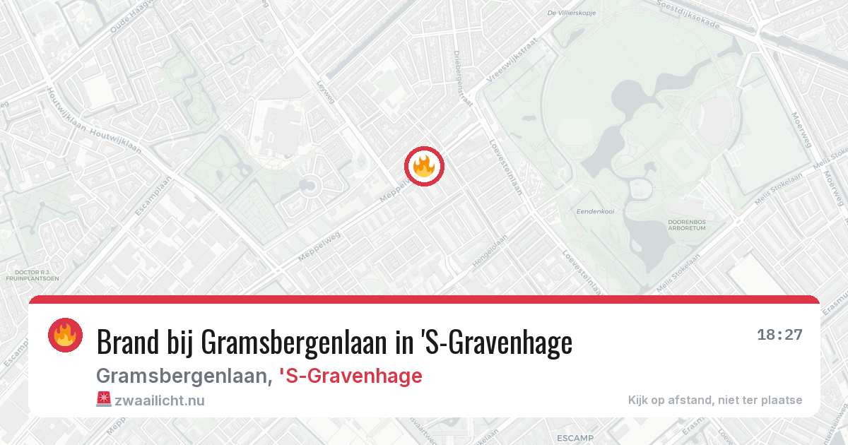 Brand bij Gramsbergenlaan in 'S-Gravenhage — 26 jul 2026
