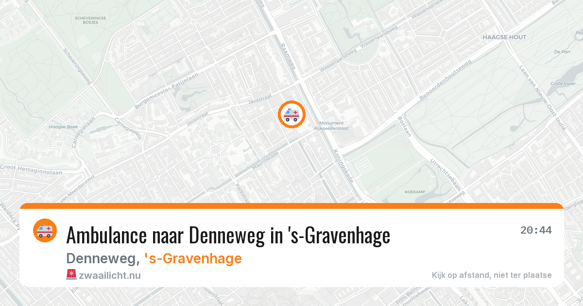 Ambulance naar Denneweg in 's-Gravenhage — 14 mrt 2026