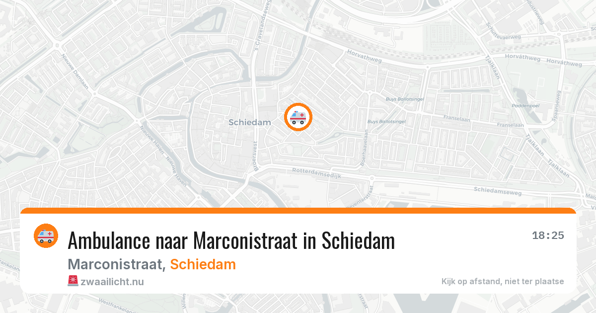 Ambulance naar Marconistraat in Schiedam — 14 jul 2026