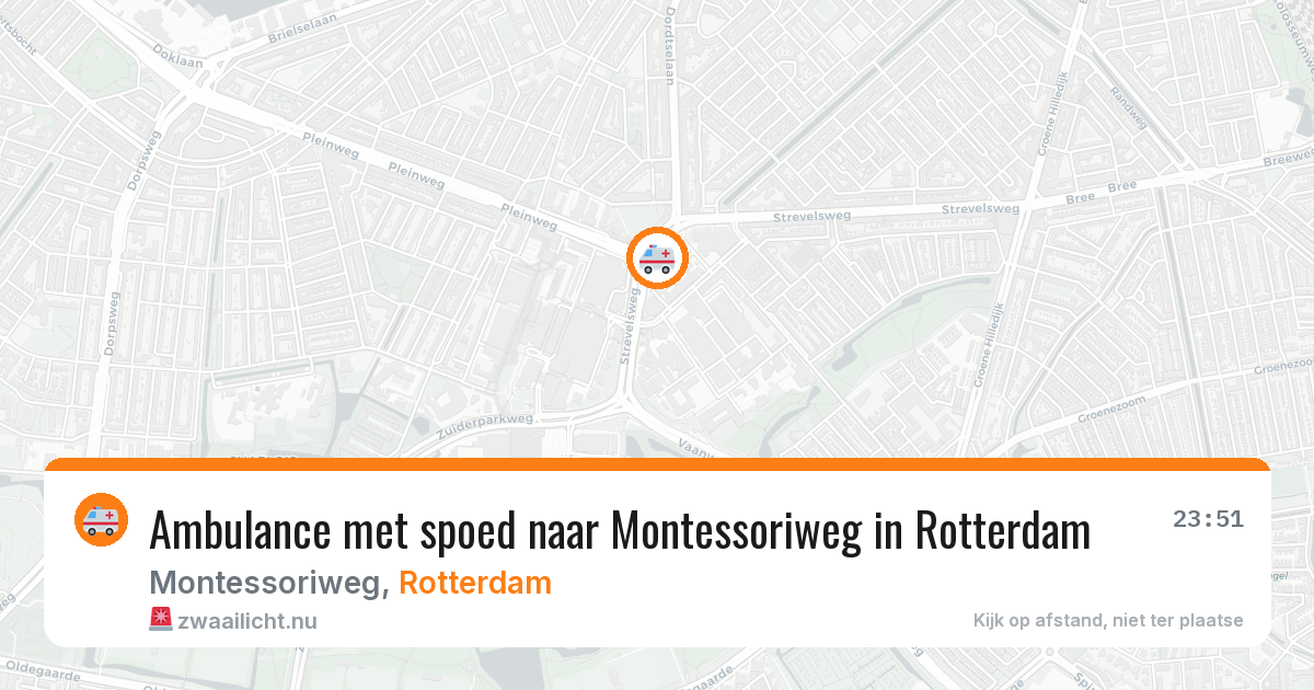 Ambulance met spoed naar Montessoriweg in Rotterdam — 31 mei 2026
