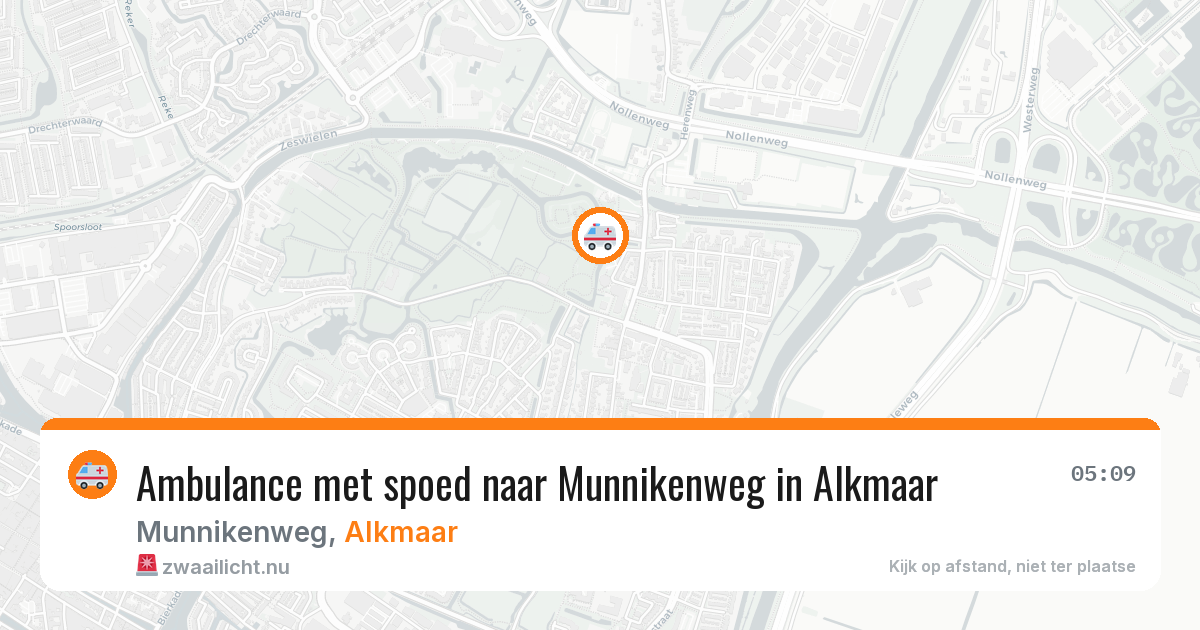 Ambulance met spoed naar Munnikenweg in Alkmaar — 26 apr 2026