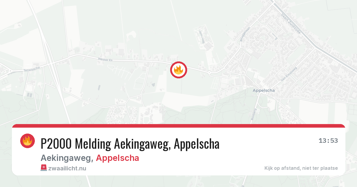 P2000 Melding Aekingaweg, Appelscha — 1 jun 2026
