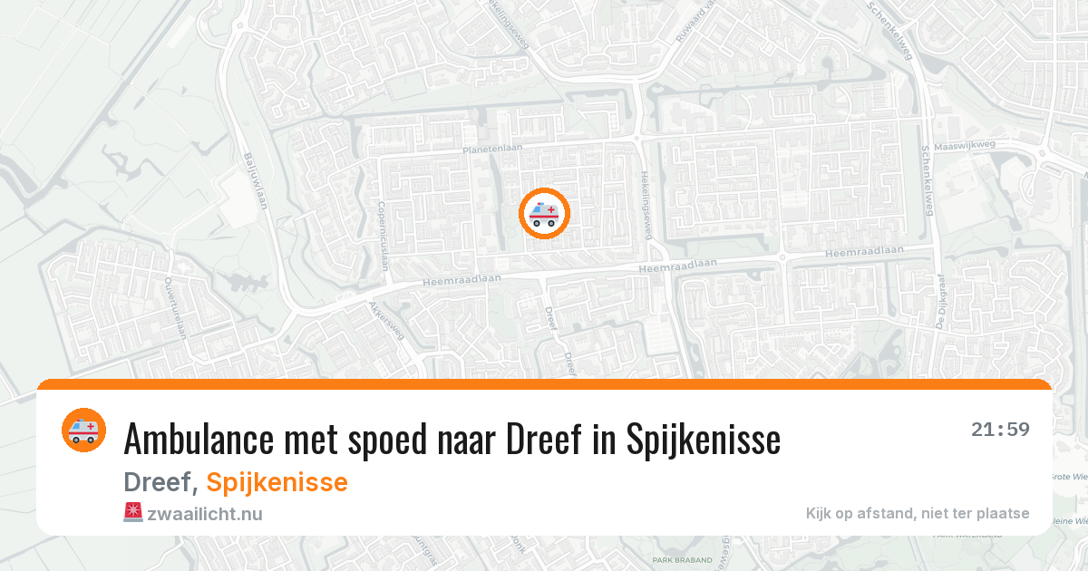 Ambulance met spoed naar Dreef in Spijkenisse — 18 jul 2026