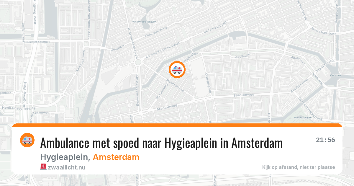 Ambulance met spoed naar Hygieaplein in Amsterdam — 16 mei 2026