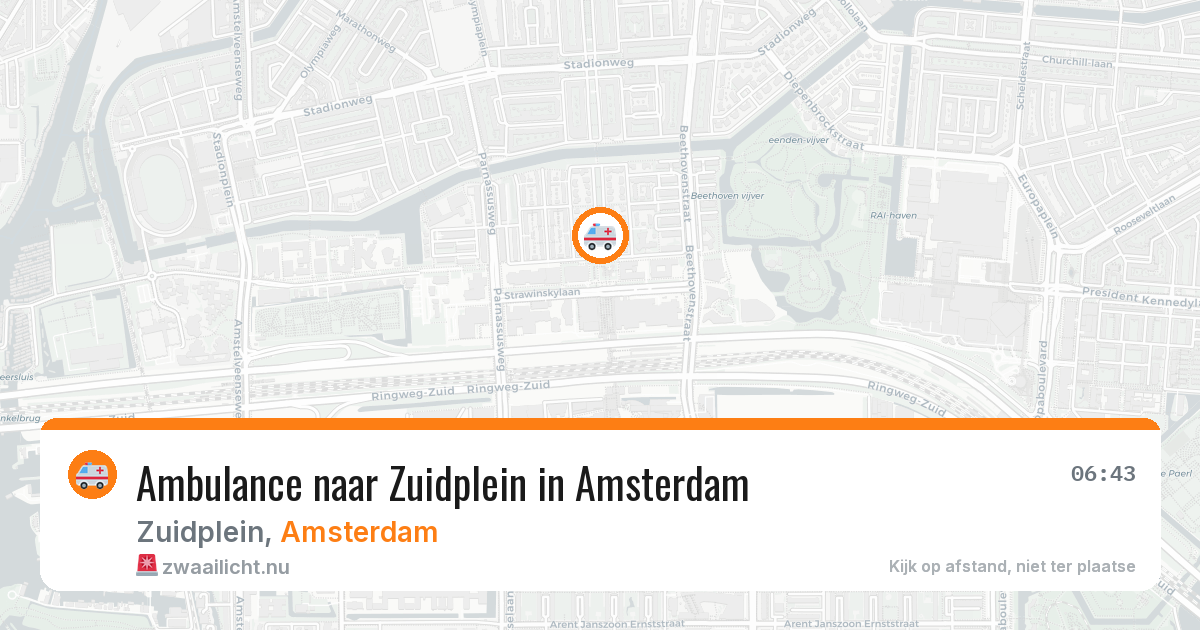 Ambulance naar Zuidplein in Amsterdam — 31 mrt 2026