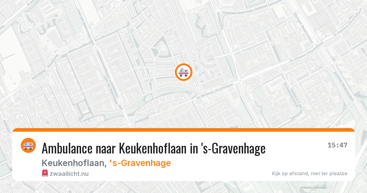 Ambulance naar Keukenhoflaan in 's-Gravenhage — 12 jul 2026