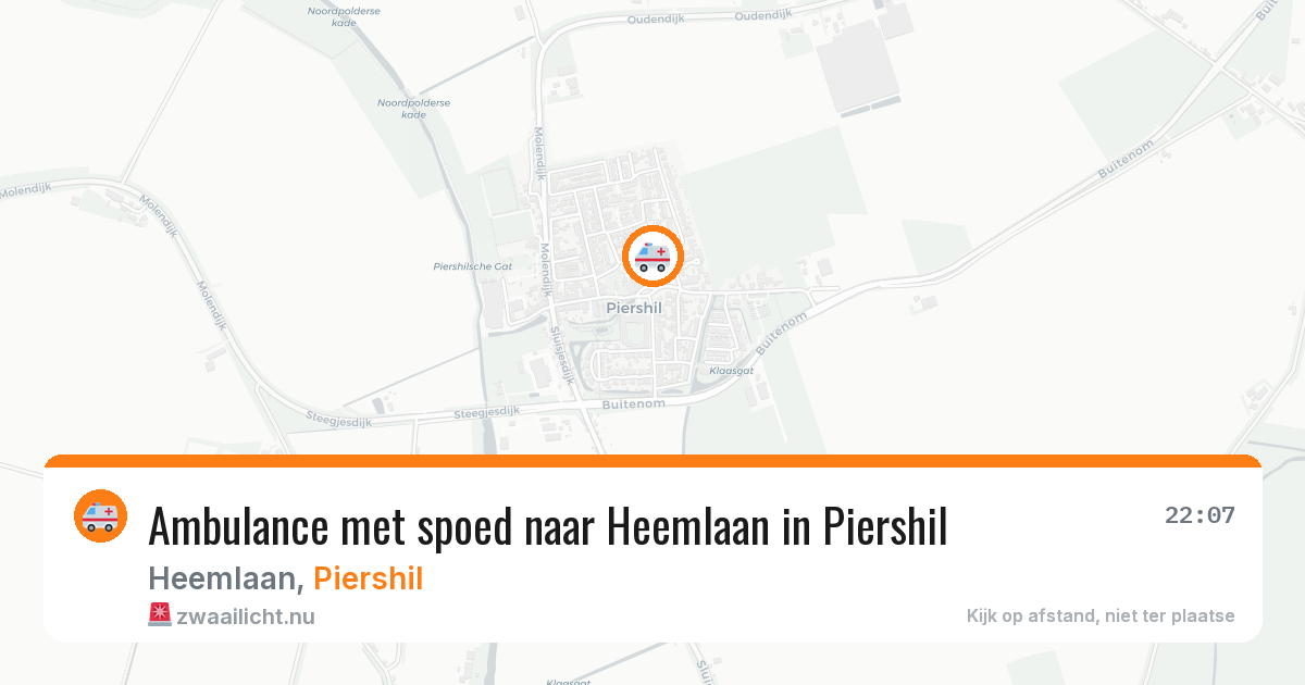 Ambulance met spoed naar Heemlaan in Piershil — 24 jul 2026