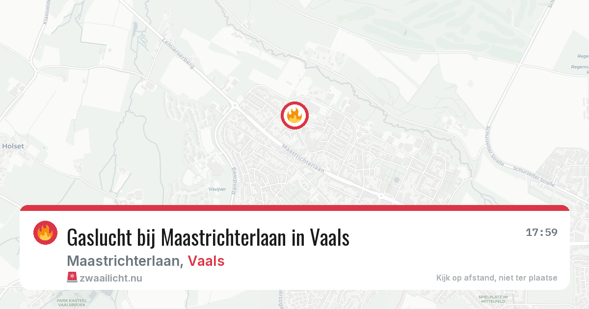 Gaslucht bij Maastrichterlaan in Vaals — 6 jun 2026
