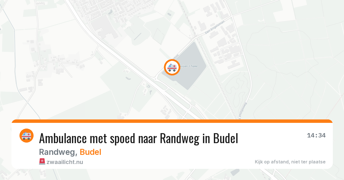 Ambulance met spoed naar Randweg in Budel — 14 jul 2026