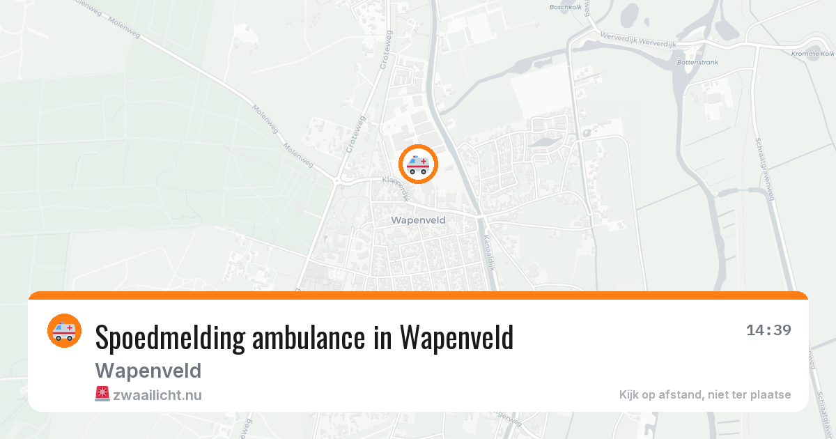 Spoedmelding ambulance in Wapenveld — 7 mrt 2026