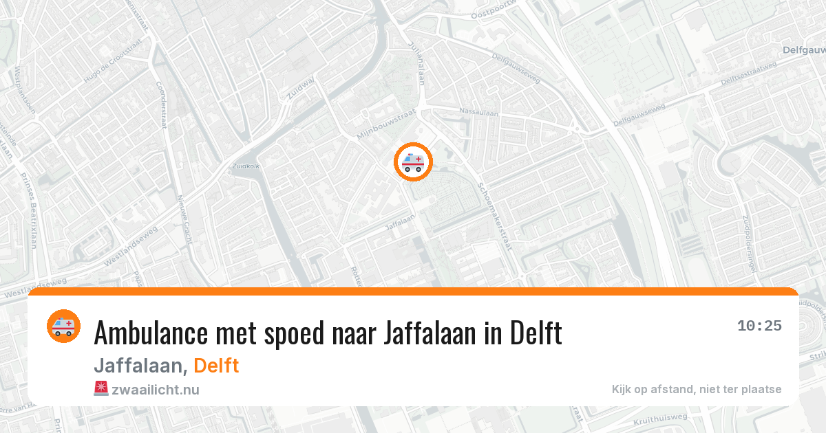 Ambulance met spoed naar Jaffalaan in Delft — 12 mei 2026