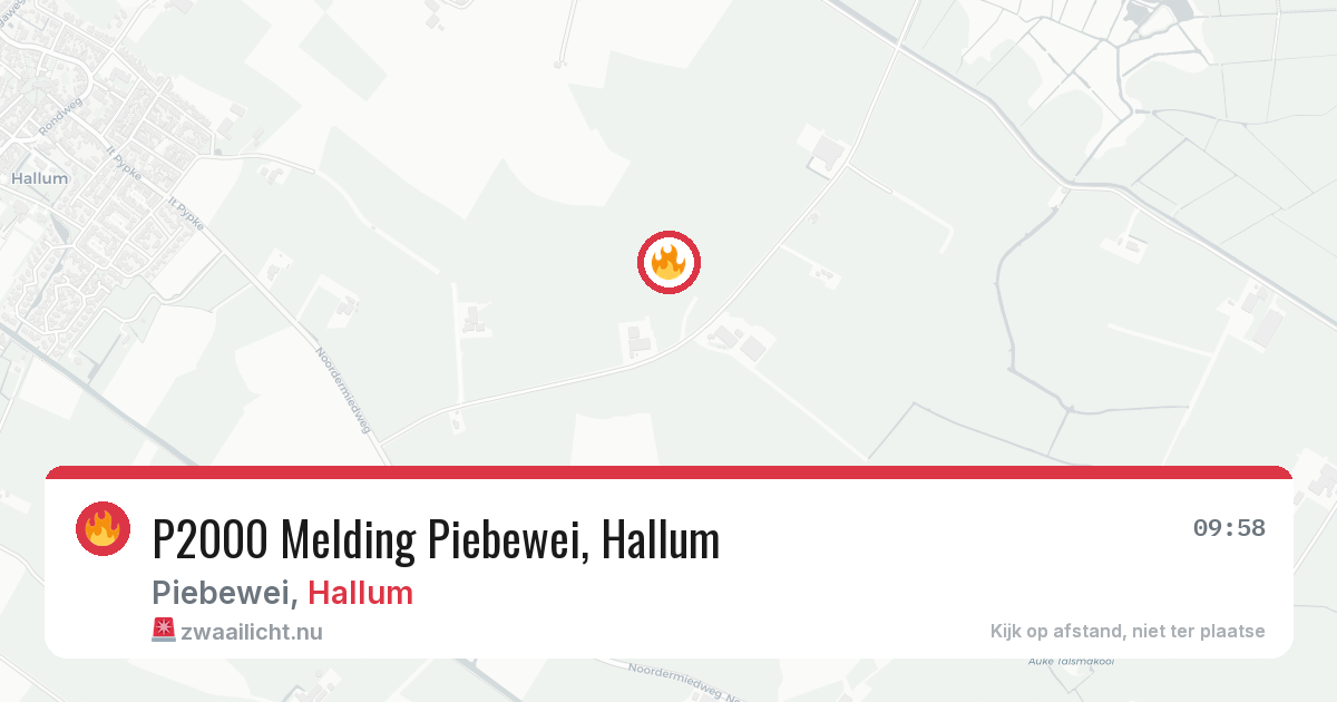 P2000 Melding Piebewei, Hallum — 6 feb 2026