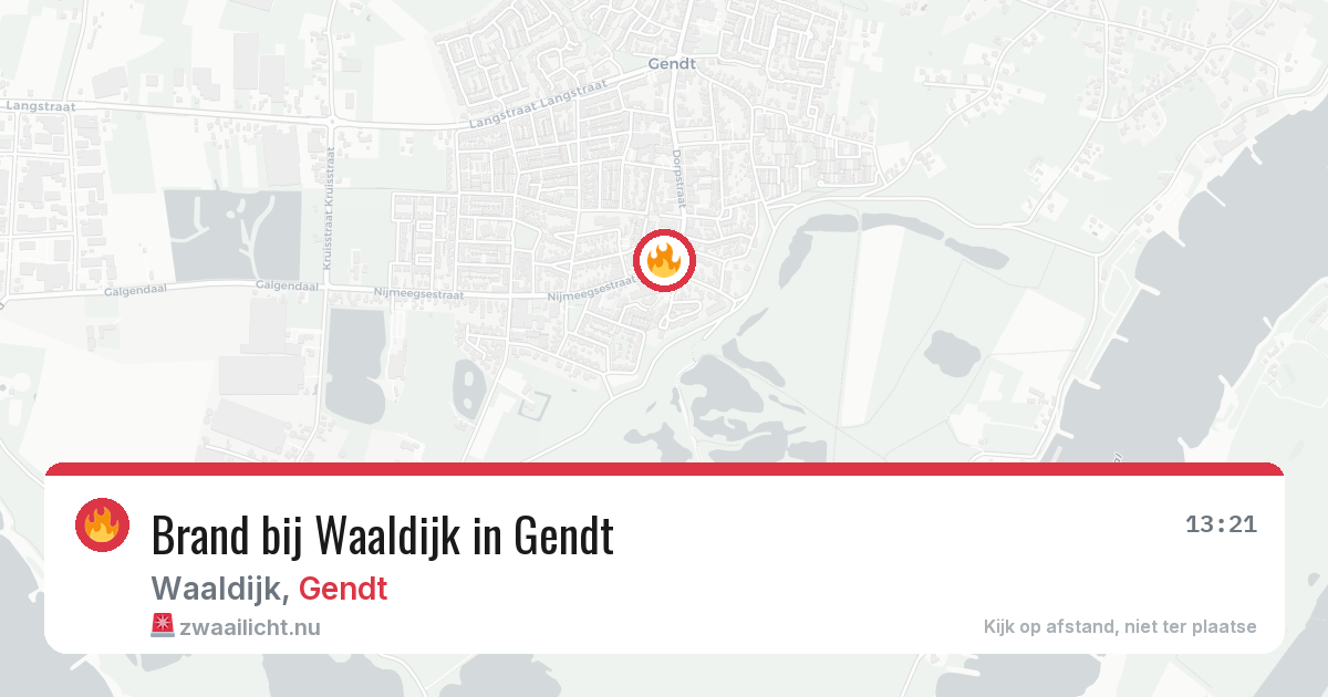 Brand bij Waaldijk in Gendt — 24 jul 2026