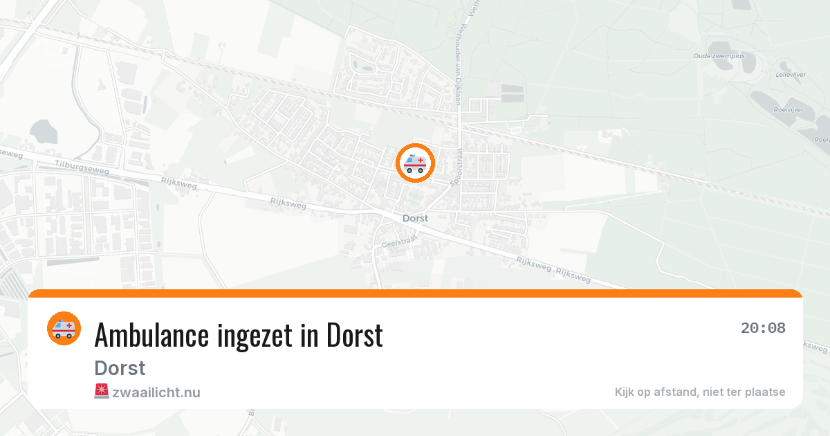 Ambulance ingezet in Dorst — 9 jul 2026