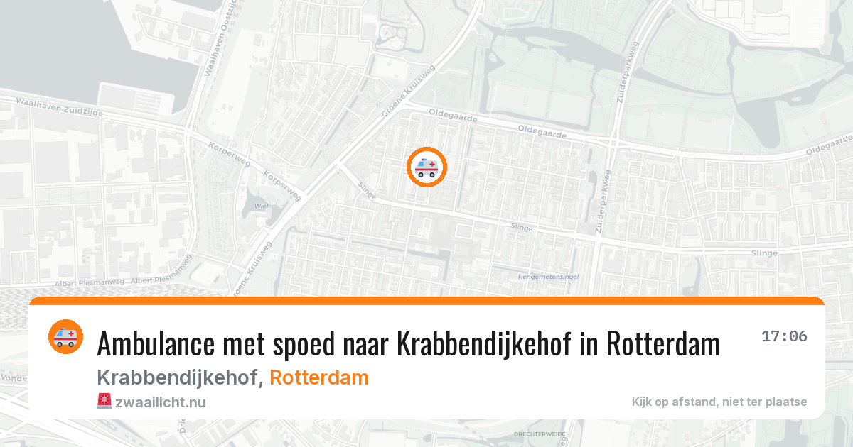 Ambulance met spoed naar Krabbendijkehof in Rotterdam — 5 jun 2026