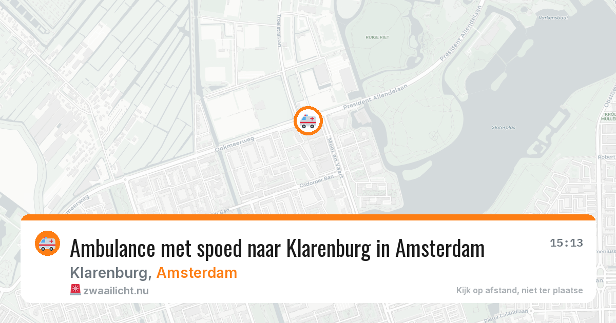 Ambulance met spoed naar Klarenburg in Amsterdam — 21 mei 2026