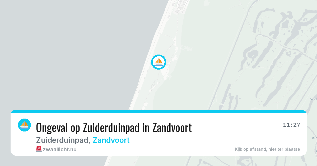 Ongeval op Zuiderduinpad in Zandvoort — 19 jul 2026