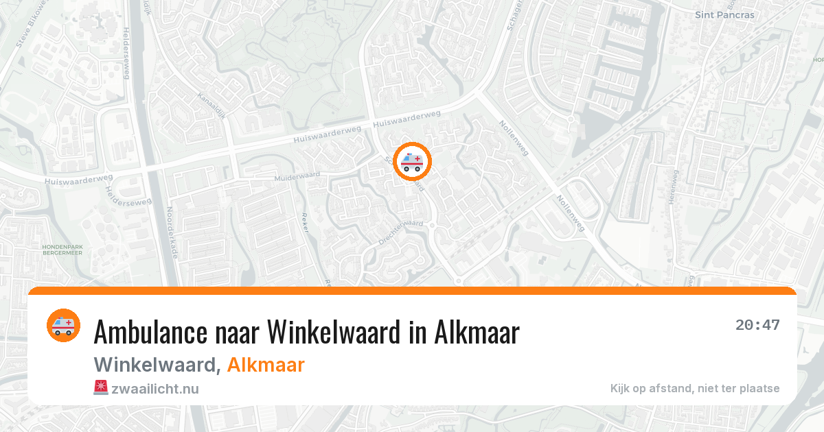 Ambulance naar Winkelwaard in Alkmaar — 22 jul 2026
