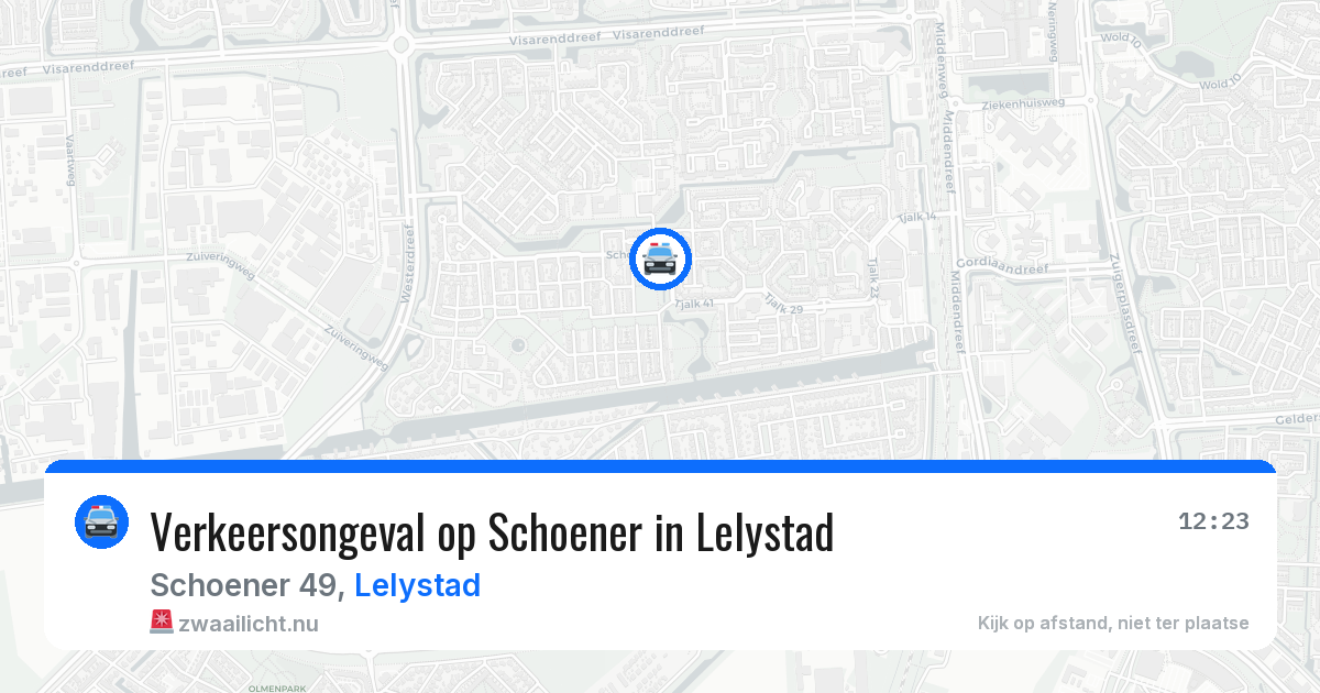 Verkeersongeval op Schoener in Lelystad — 29 mei 2026