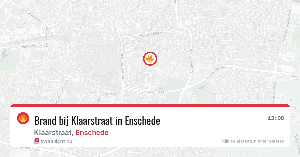 Brand bij Klaarstraat in Enschede — 18 jul 2026