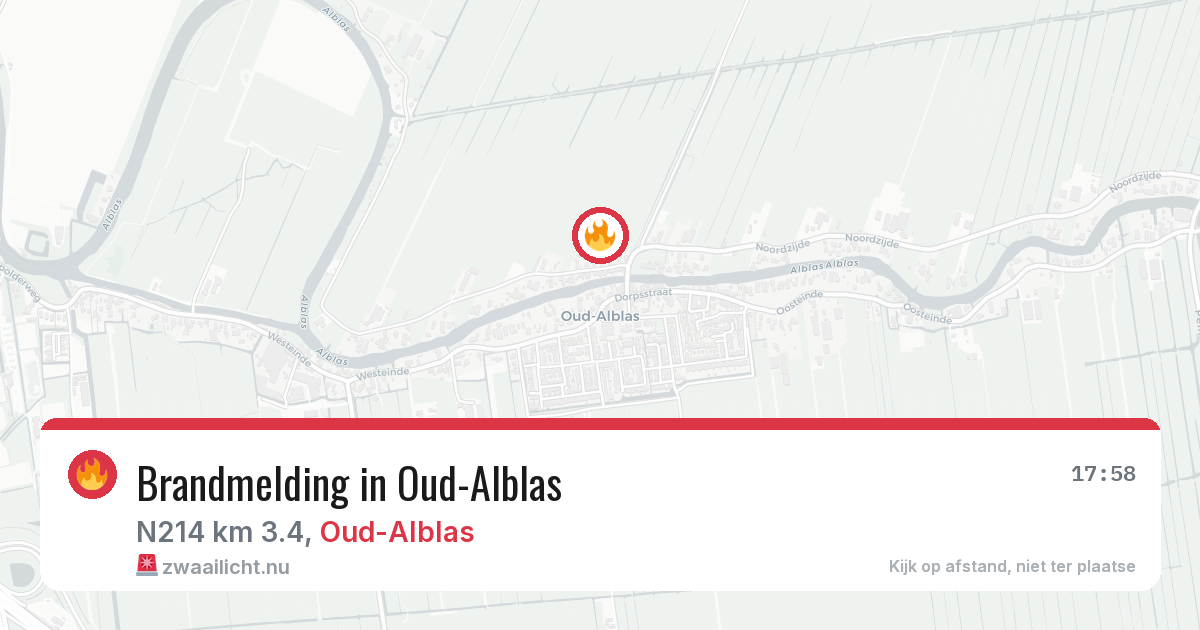 Brandmelding in Oud-Alblas — 10 mrt 2026