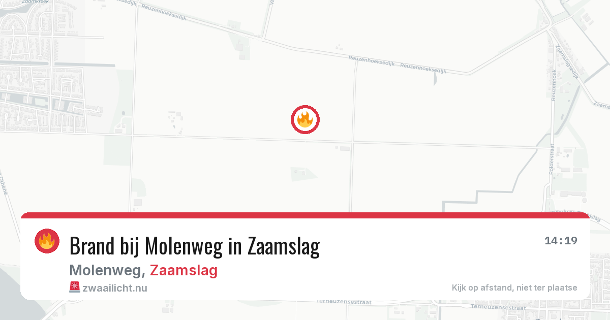 Brand bij Molenweg in Zaamslag — 15 mei 2026