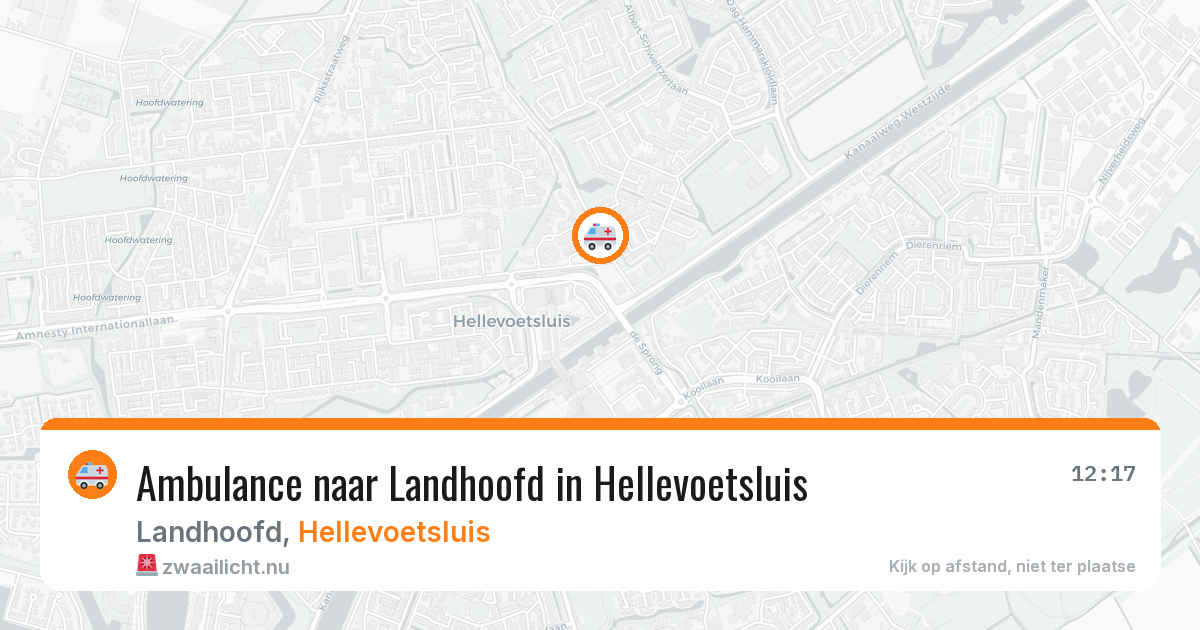Ambulance naar Landhoofd in Hellevoetsluis — 30 mrt 2026