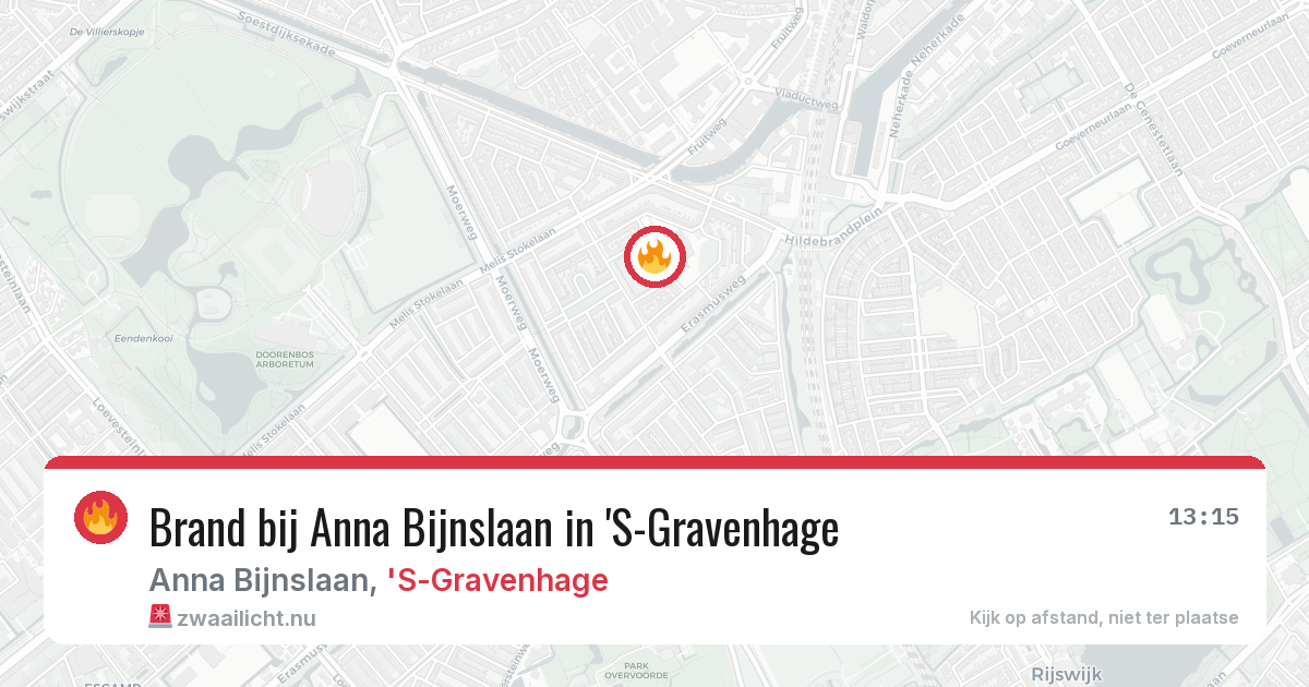 Brand bij Anna Bijnslaan in 'S-Gravenhage — 4 mei 2026