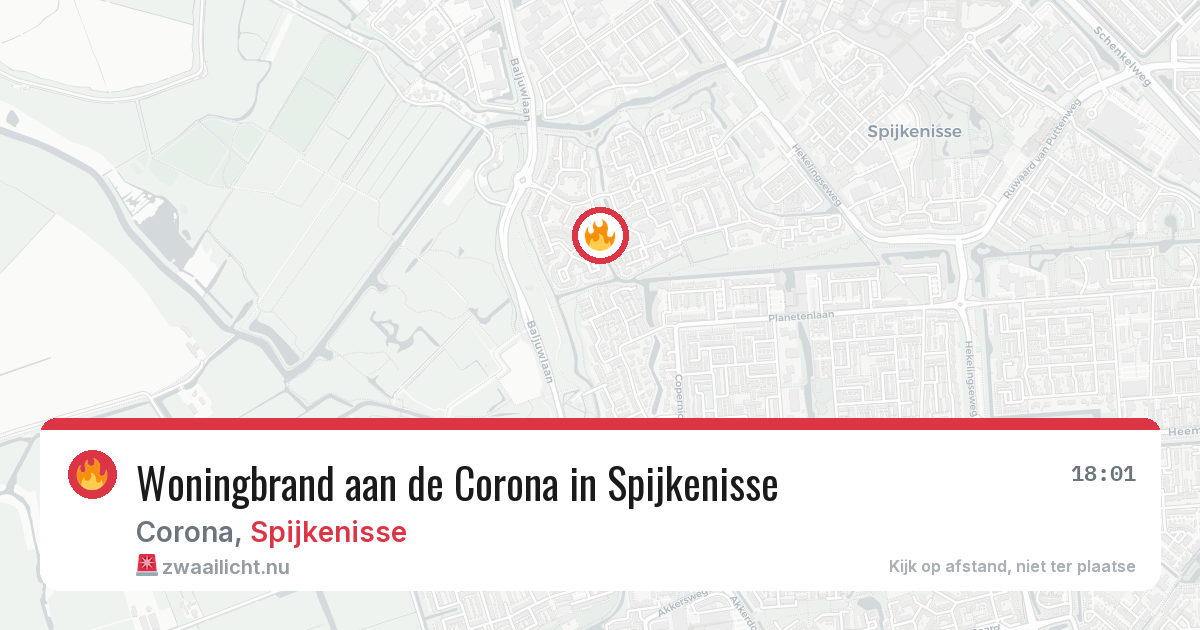 Woningbrand aan de Corona in Spijkenisse — 30 mei 2026